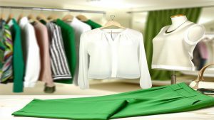 Jaka bluzka pasuje do zielonych spodni?